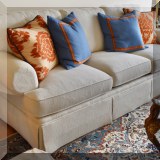 F01. Southwood furniture sofa. 34”h x 92”w x 36”d 